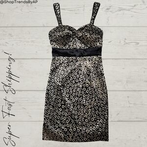 Vintage Guess Leopard Print Satin Dress